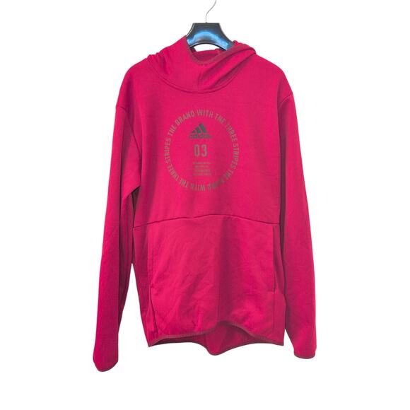 adidas Other - Adidas Men’s Climawarm Pullover Hoodie Red Size Large Athletic Sweatshirt